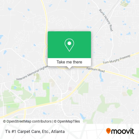 T's #1 Carpet Care, Etc. map