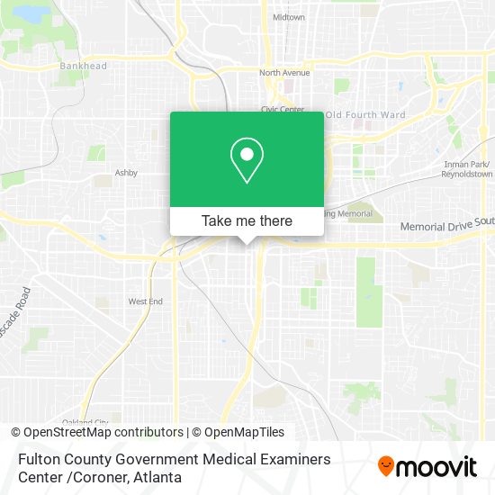 Fulton County Government Medical Examiners Center /Coroner map