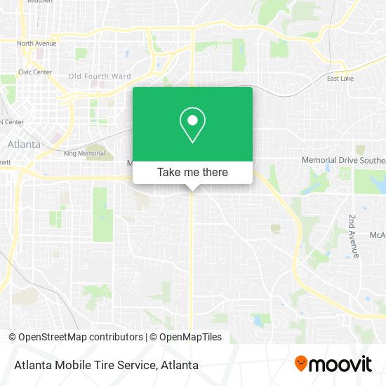 Atlanta Mobile Tire Service map
