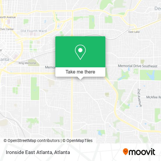 Mapa de Ironside East Atlanta