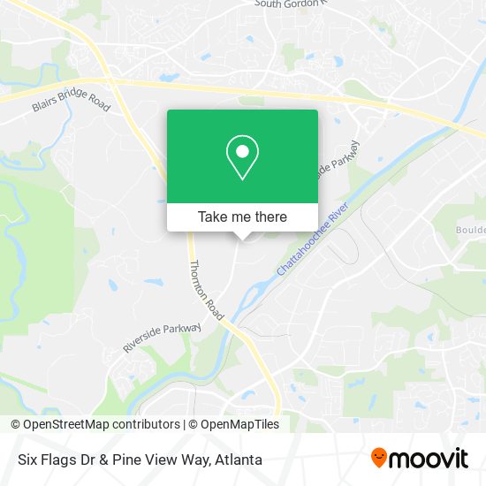 Mapa de Six Flags Dr & Pine View Way