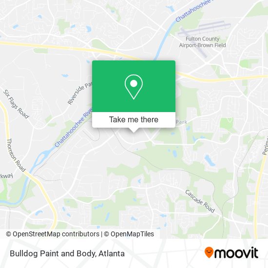 Mapa de Bulldog Paint and Body