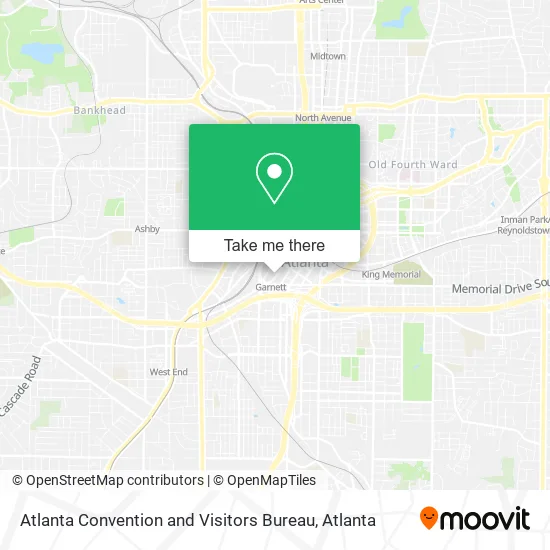 Atlanta Convention and Visitors Bureau map