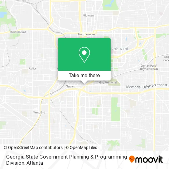 Mapa de Georgia State Government Planning & Programming Division