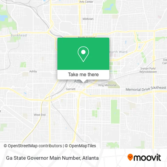 Ga State Governor Main Number map