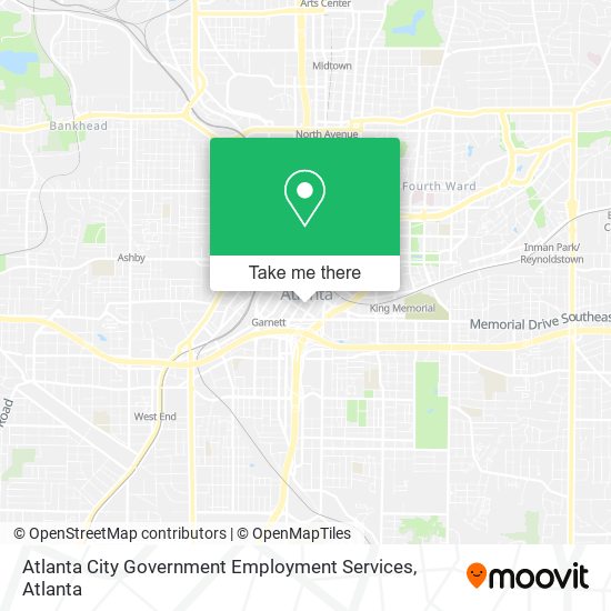 Atlanta City Government Employment Services map