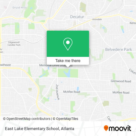 Mapa de East Lake Elementary School