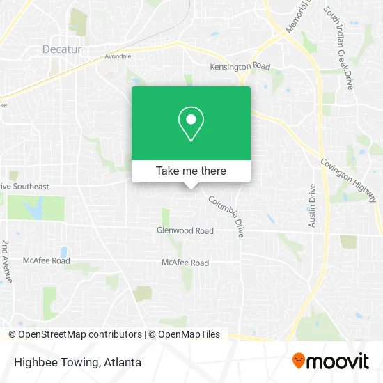 Highbee Towing map