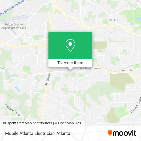 Mobile Atlanta Electrician map