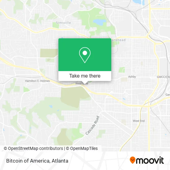 Mapa de Bitcoin of America