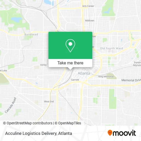 Acculine Logistics Delivery map