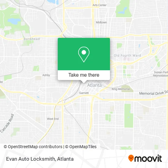 Evan Auto Locksmith map