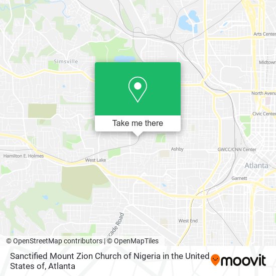 Mapa de Sanctified Mount Zion Church of Nigeria in the United States of