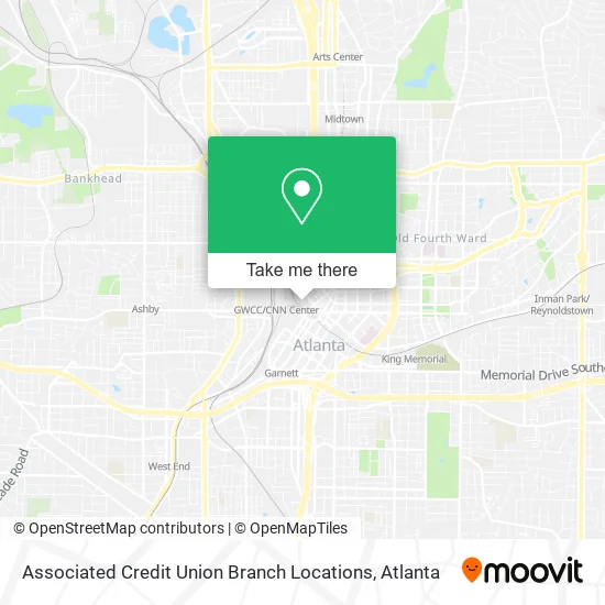 Associated Credit Union Branch Locations map