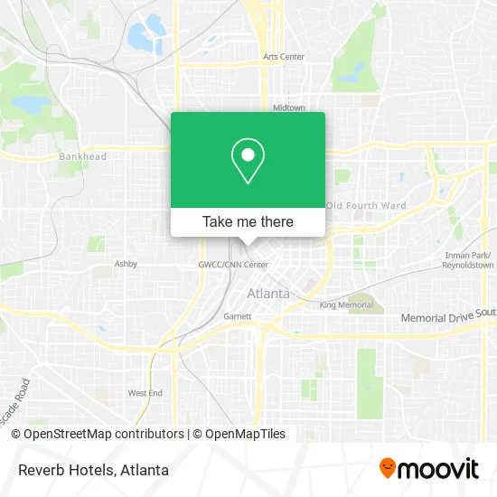 Mapa de Reverb Hotels