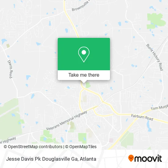 Jesse Davis Pk Douglasville Ga map