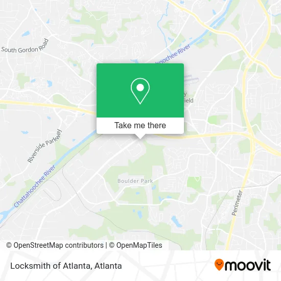 Locksmith of Atlanta map
