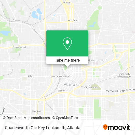 Charlesworth Car Key Locksmith map
