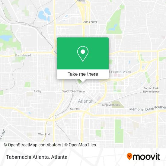 Mapa de Tabernacle Atlanta
