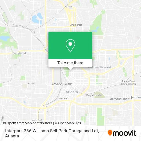 Interpark 236 Williams Self Park Garage and Lot map