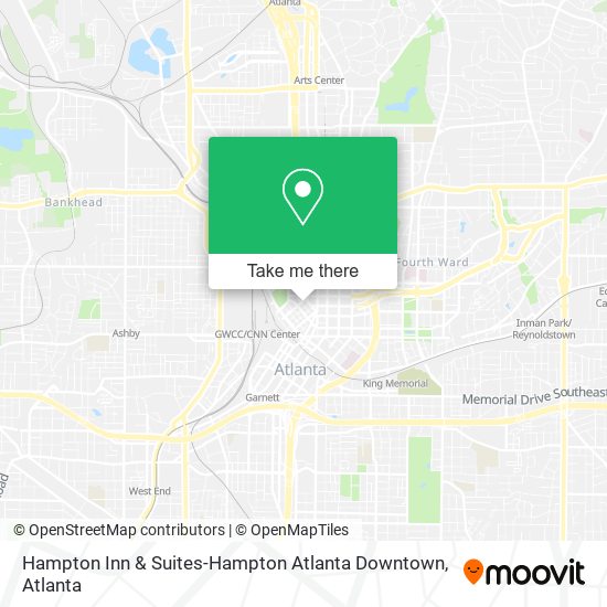 Mapa de Hampton Inn & Suites-Hampton Atlanta Downtown