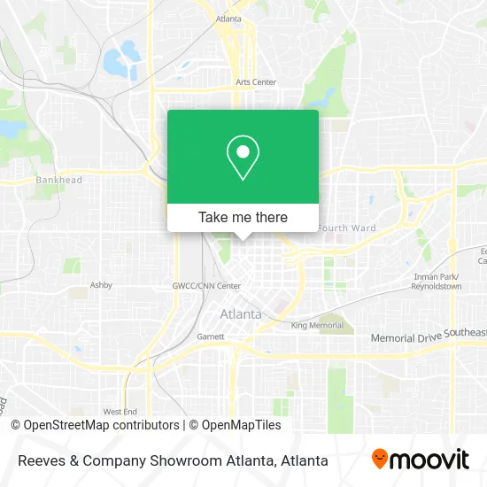 Reeves & Company Showroom Atlanta map
