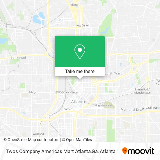 Mapa de Twos Company Americas Mart Atlanta,Ga