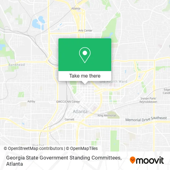 Georgia State Government Standing Committees map