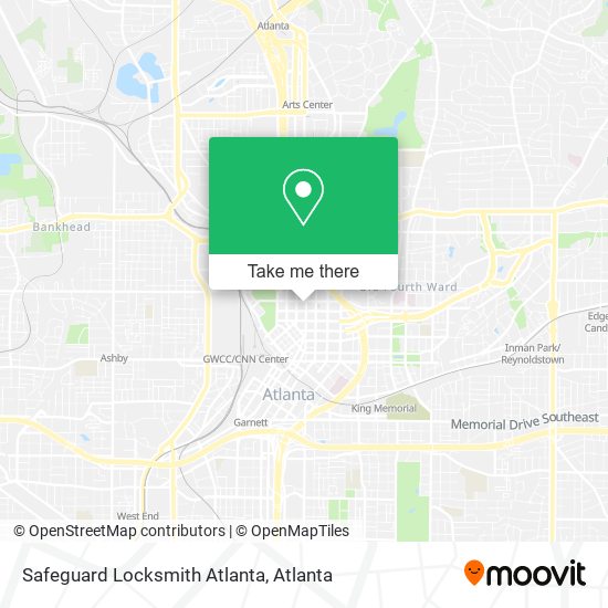 Safeguard Locksmith Atlanta map