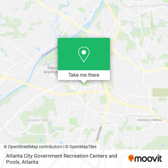 Atlanta City Government Recreation Centers and Pools map
