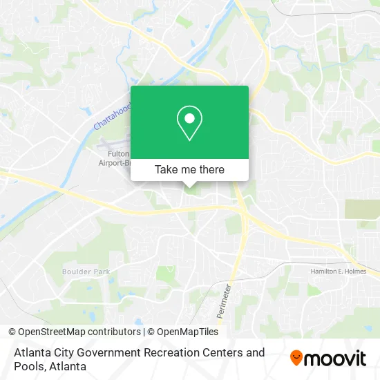 Mapa de Atlanta City Government Recreation Centers and Pools