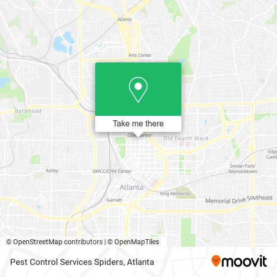 Mapa de Pest Control Services Spiders