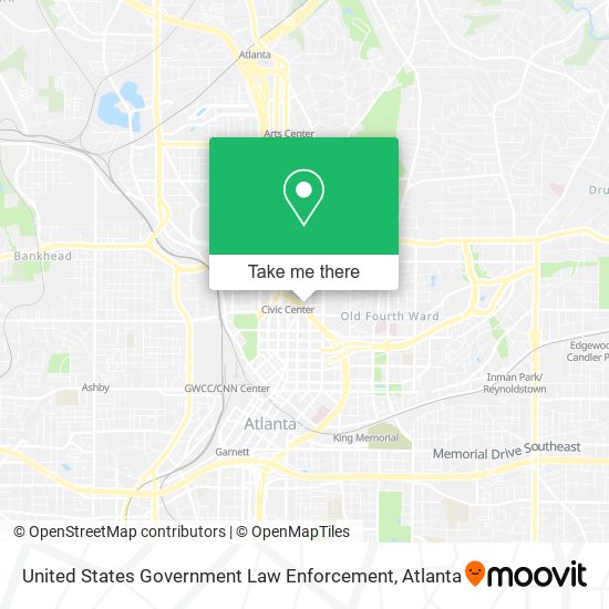 United States Government Law Enforcement map