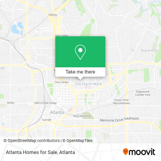 Mapa de Atlanta Homes for Sale