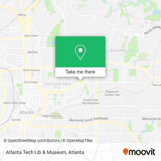 Atlanta Tech Lib & Museum map