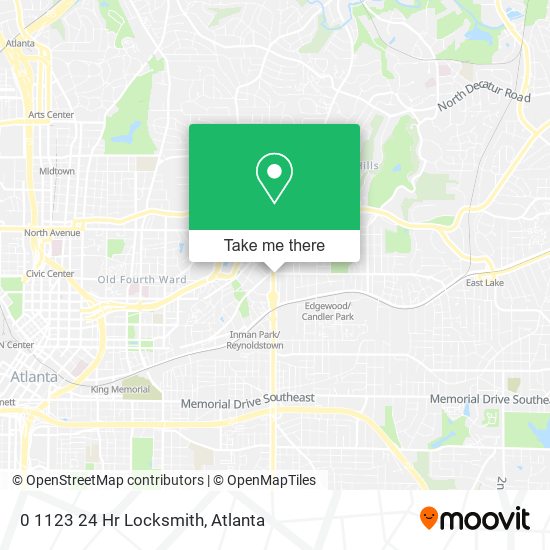 0 1123 24 Hr Locksmith map