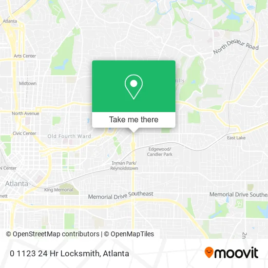 0 1123 24 Hr Locksmith map