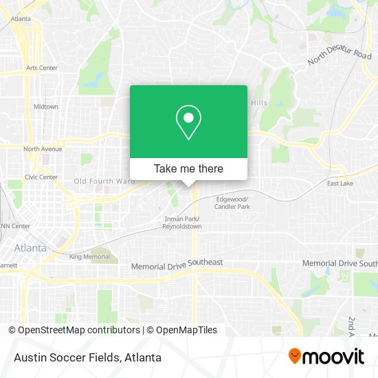 Austin Soccer Fields map