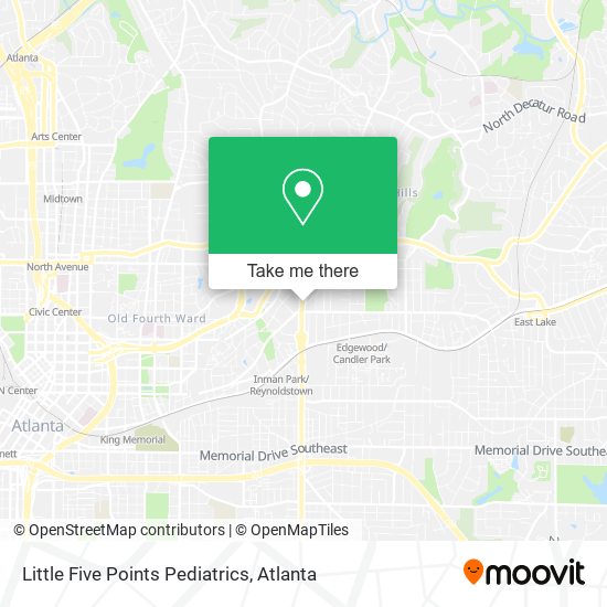 Mapa de Little Five Points Pediatrics