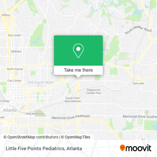 Little Five Points Pediatrics map