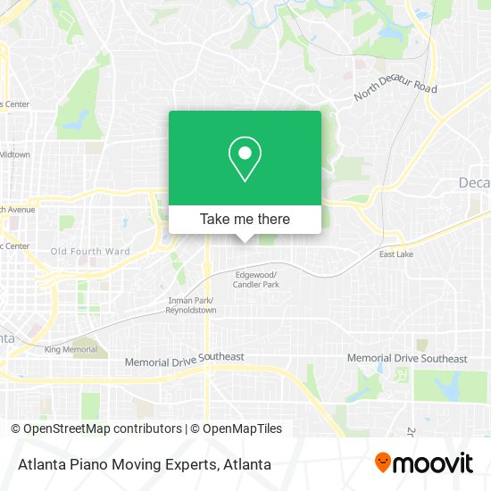 Mapa de Atlanta Piano Moving Experts