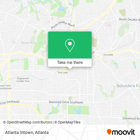 Atlanta Intown map
