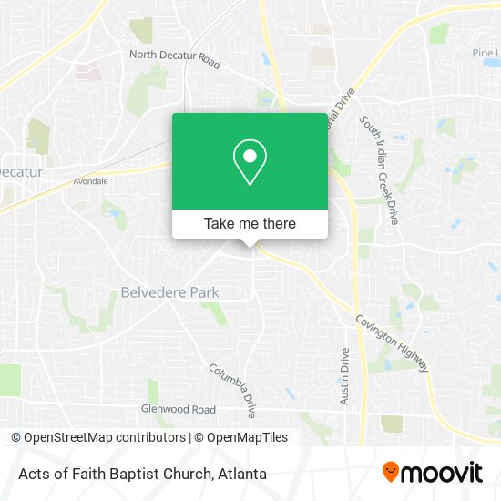 Acts of Faith Baptist Church map