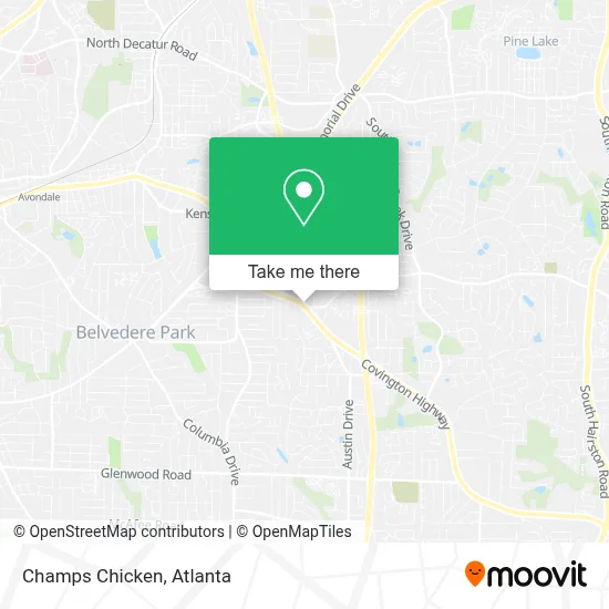 Champs Chicken map