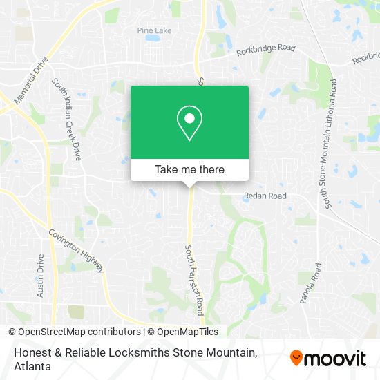 Mapa de Honest & Reliable Locksmiths Stone Mountain