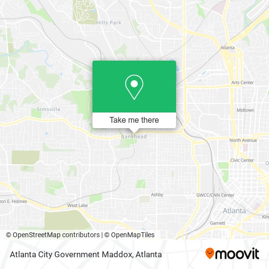 Mapa de Atlanta City Government Maddox