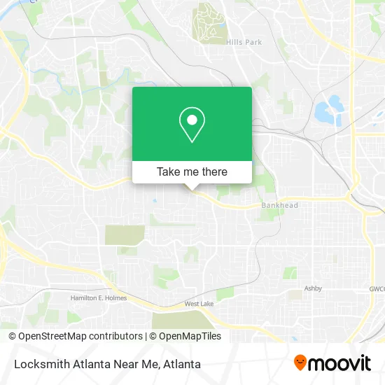 Locksmith Atlanta Near Me map