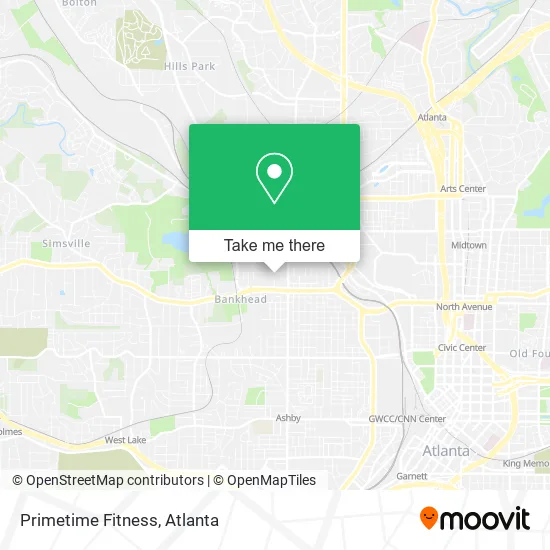 Mapa de Primetime Fitness