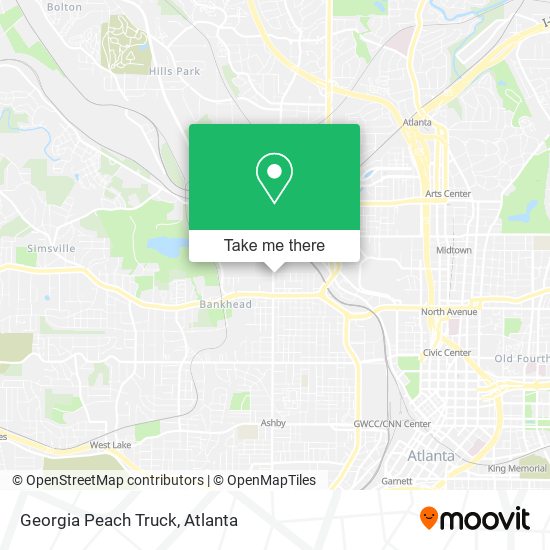 Mapa de Georgia Peach Truck