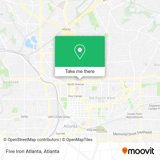 Five Iron Atlanta map